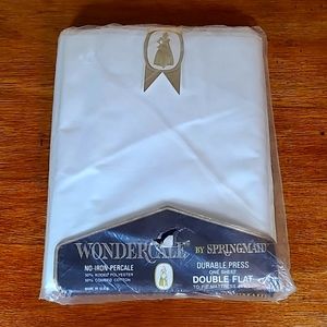 Vintage Wondercale by Springmaid No-Iron Percale double flat sheet